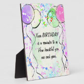 Geburtstagskunst Fotoplatte (Seite)