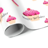Geburtstagskupcake Geschenkpapier (Rolleneckpunkt)