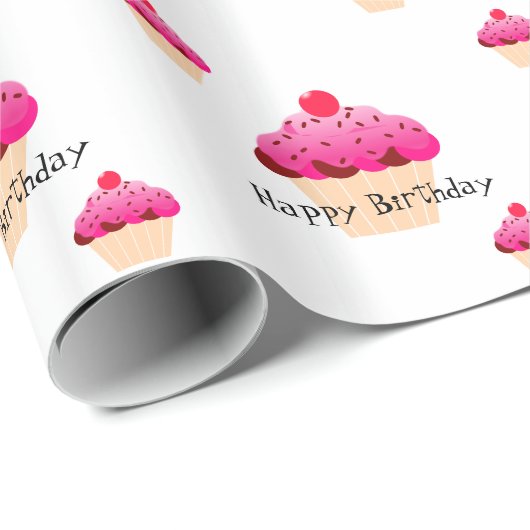 Geburtstagskupcake Geschenkpapier (Rolleneckpunkt)