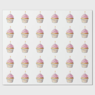 Geburtstagskupcake Geschenkpapier