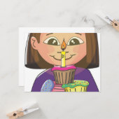 Geburtstagskuppchen Karte (Vorderseite/Rückseite Beispiel)