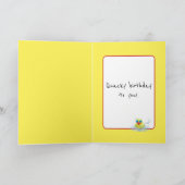 Geburtstagskuppe in roten Stiefeln Karte (Innenseite)