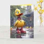 Geburtstagskuppe in roten Stiefeln Karte (Gelbe Blume)