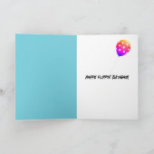 Geburtstagskuppe mit Tauchfinen Karte (Innenseite)