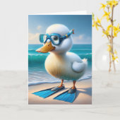 Geburtstagskuppe mit Tauchfinen Karte (Gelbe Blume)