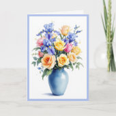 Geburtstagskuquet von Affodils Rose & Tulips Karte (Vorderseite)