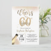 Geburtstagskurse auf # Jahre Gold Script Einladung (Stehend Vorderseite)