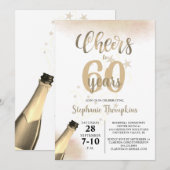 Geburtstagskurse auf # Jahre Gold Script Einladung (Vorne/Hinten)