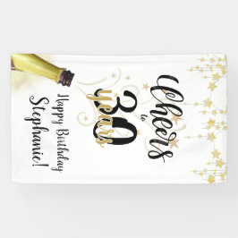 Geburtstagskurse auf # Jahre Schwarzes Gold-Script Banner