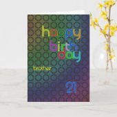 Geburtstagskurse für 21 Jahre Bruder Karte (Gelbe Blume)