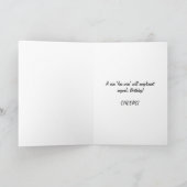 Geburtstagskurse Weinflasche und Brille Karte (Innenseite)