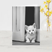 Geburtstagsküte vor der Tür Karte (Gelbe Blume)