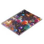 Geburtstagskuze, Ballondesign-Kerze, Party-Deko Notizblock (Linke Seite)