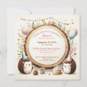 Geburtstagsladen Igel Rahmen für Foto Einladung (Rückseite)