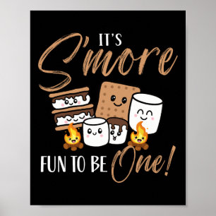 Geburtstagslagerfeuer Marshmallow Es macht mehr Sp Poster