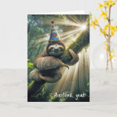 Geburtstagslauth mit Party-Hut Karte (Gelbe Blume)