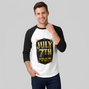 Geburtstagslegenden vom 7. Juli sind aus Gold gema T-Shirt