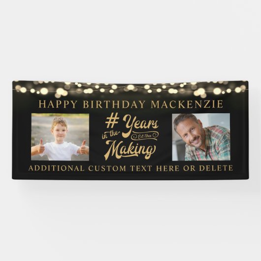 Geburtstagsleuchten Foto JAHRE IM MAKING Banner (Horizontal)