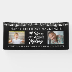 Geburtstagsleuchten Foto JAHRE IM MAKING Black Banner