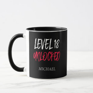Geburtstagslevel 18 freigeschaltet Schwarze Kombit Tasse