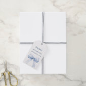 Geburtstagslichtblauer Bogen DIY handschriftlich Geschenkanhänger (Mit Garn)