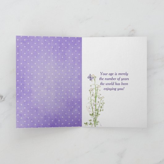 Geburtstagslilie des Tals Karte (Innenseite)