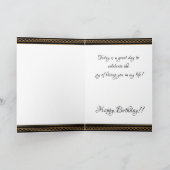 Geburtstagslilie, schwarze Krone Karte (Innenseite)