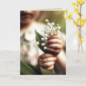 Geburtstagslily des Tals-Bunch Karte (Gelbe Blume)