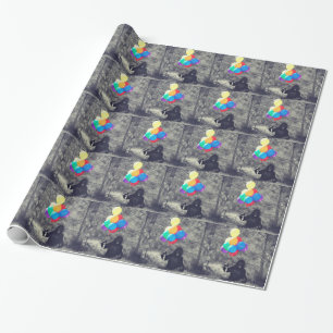Geburtstagsluftballonaffe Geschenkpapier