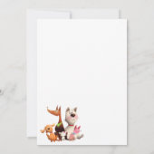 Geburtstagslustige Einladung von Haustieren (Rückseite)