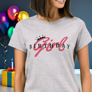 Geburtstagsmädagogik & Kronen, einfach, modern T-Shirt