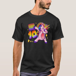 Geburtstagsmädchen 10 Jahre alt, Einhorn, Pop, Num T-Shirt