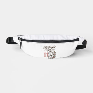 Geburtstagsmädchen 11 Pferd Floral Vintage-Shirt-D Bauchtasche