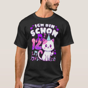 Geburtstagsmädchen 12 Jahre, K-Pop, Kätzchen, in K T-Shirt