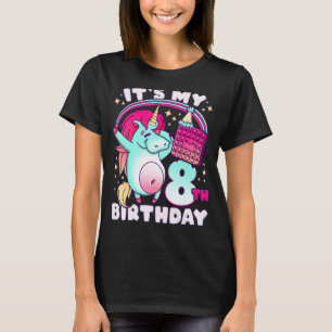 Geburtstagsmädchen 8 Jahre alt, Einhorn, Pop It, 8 T-Shirt