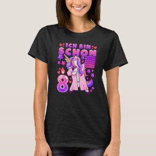 Geburtstagsmädchen 8 Jahre alt, Einhorn, Pop It, D T-Shirt