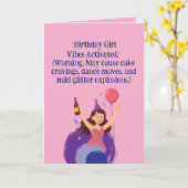 Geburtstagsmädchen aktiviert karte (Gelbe Blume)