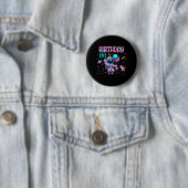 Geburtstagsmädchen-Astronaut Raum Sonnensystem Par Button (Beispiel)