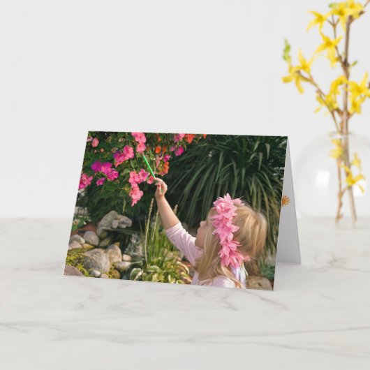 Geburtstagsmädchen-Blume Karte (Gelbe Blume)