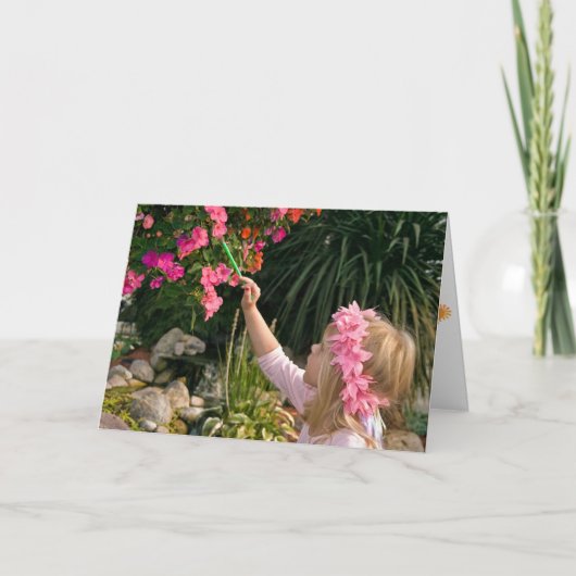 Geburtstagsmädchen-Blume Karte (Vorderseite)