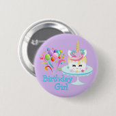 Geburtstagsmädchen button (Vorne & Hinten)