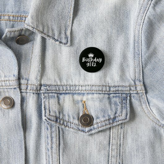 Geburtstagsmädchen Button (Beispiel)