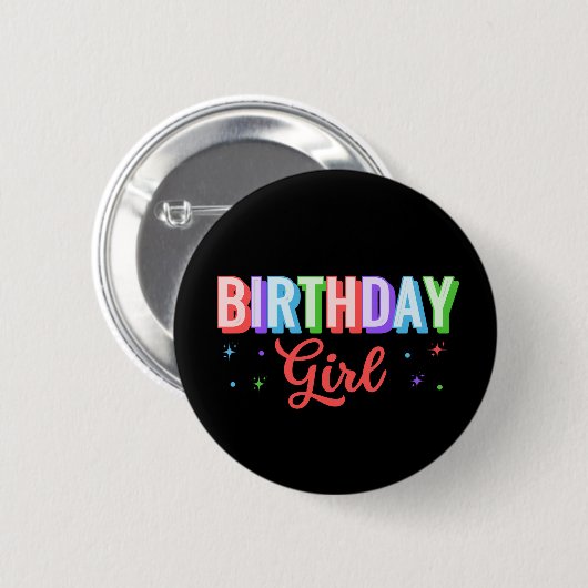 Geburtstagsmädchen Button (Vorne & Hinten)