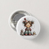 Geburtstagsmädchen button (Vorne & Hinten)