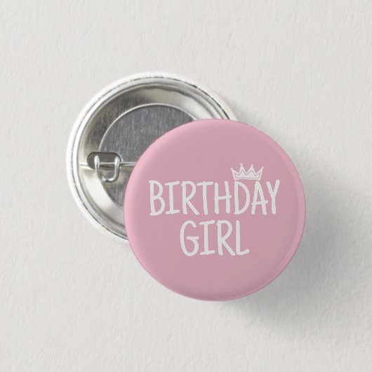 Geburtstagsmädchen Button (Vorne & Hinten)