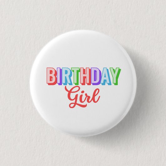 Geburtstagsmädchen  button (Vorderseite)