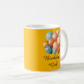Geburtstagsmädchen Farbige Ballons   Kaffeetasse (VorderseiteRechts)