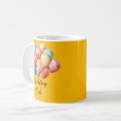 Geburtstagsmädchen Farbige Ballons   Kaffeetasse (Vorderseite Links)