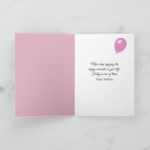 Geburtstagsmädchen im Swing Karte (Innenseite)