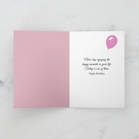 Geburtstagsmädchen im Swing Karte (Innenseite)